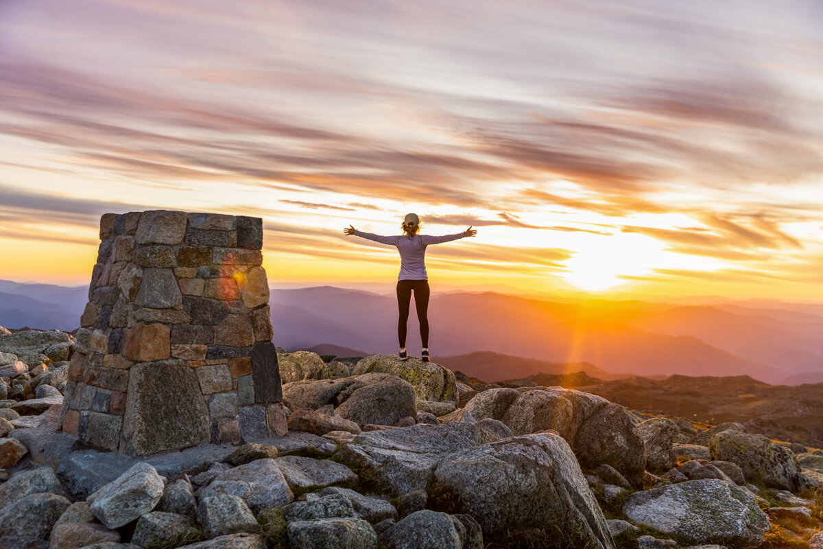 For an unforgettable experience hike to the roof of Australia in Thredbo. Image Thredbo