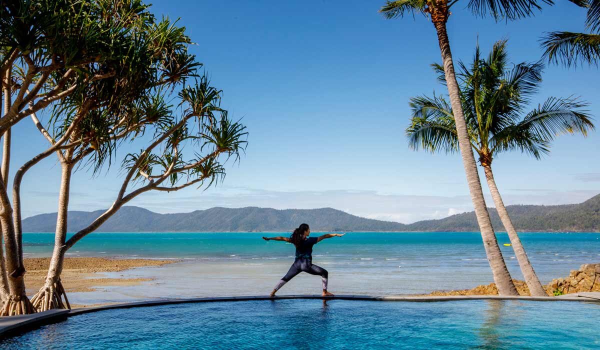 Daily yoga classes set the mood for soulful days at Elysian. Image Fiona Harper