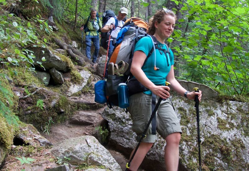 Silke guiding the Chilkoot Trail. Image Ruby Range Adventures