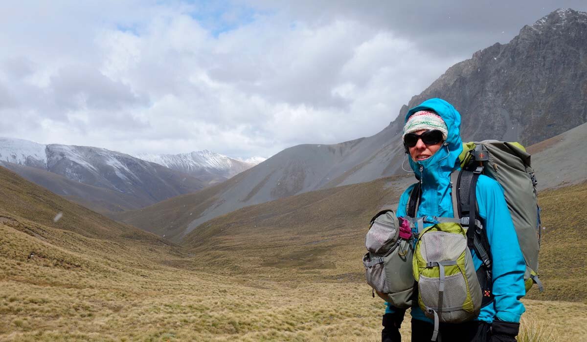 Gnarly weather and trackless terrain on Te Araroa trail, New Zealand. Image Laura Waters