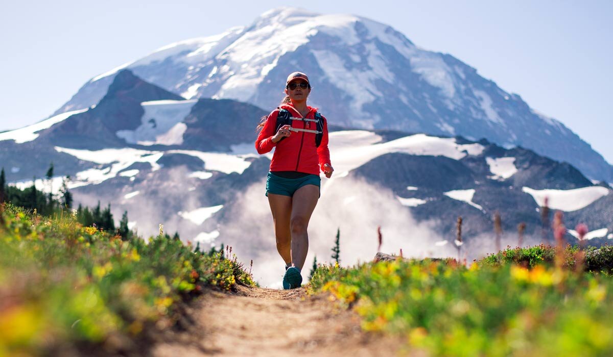 Runner on the trails of Mt Rainier. Image  Jason Hummel Photography