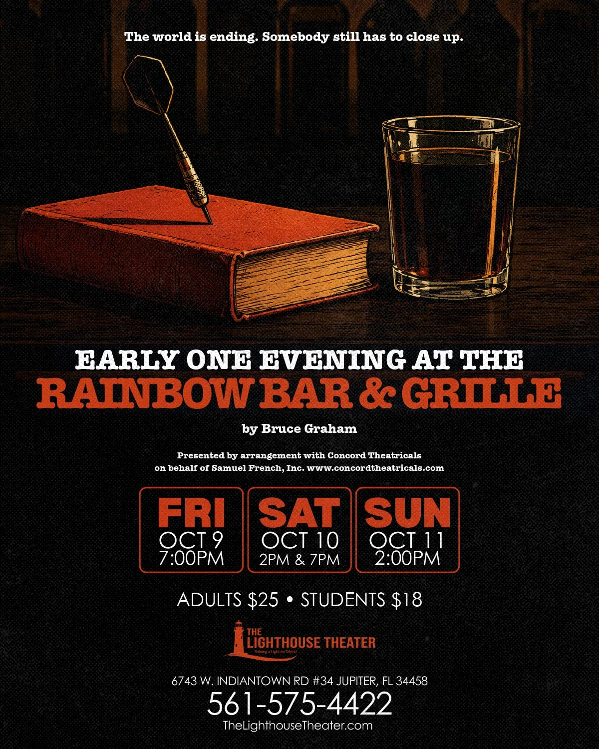 Early One Evening at the Rainbow Bar and Grille by Bruce Graham