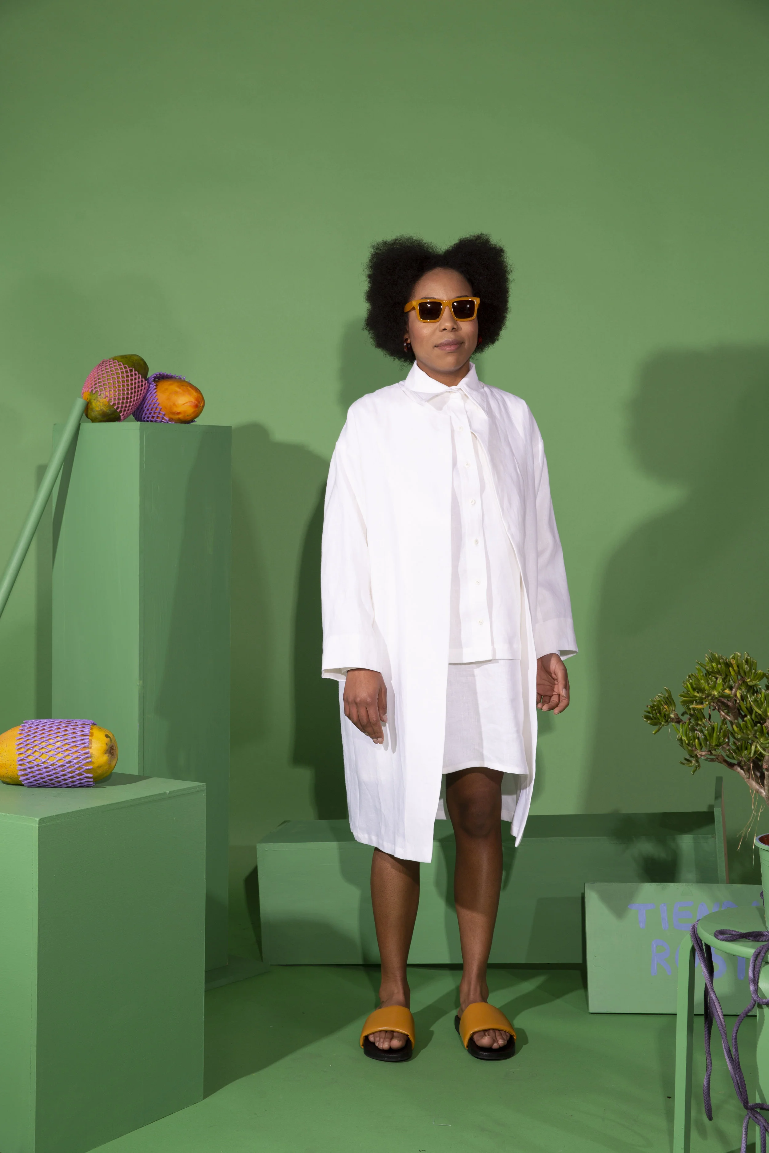 Photography: Dulce Amor Styling: Marco Fusco Hair: Jorge Viota MUA: Falzon Collective Shoes & sunglasses: Radical Yes Models: Annick Aisha and Natalie Valenzuela Film: Lachlan Whalley Special Thanks: Andrew Martin