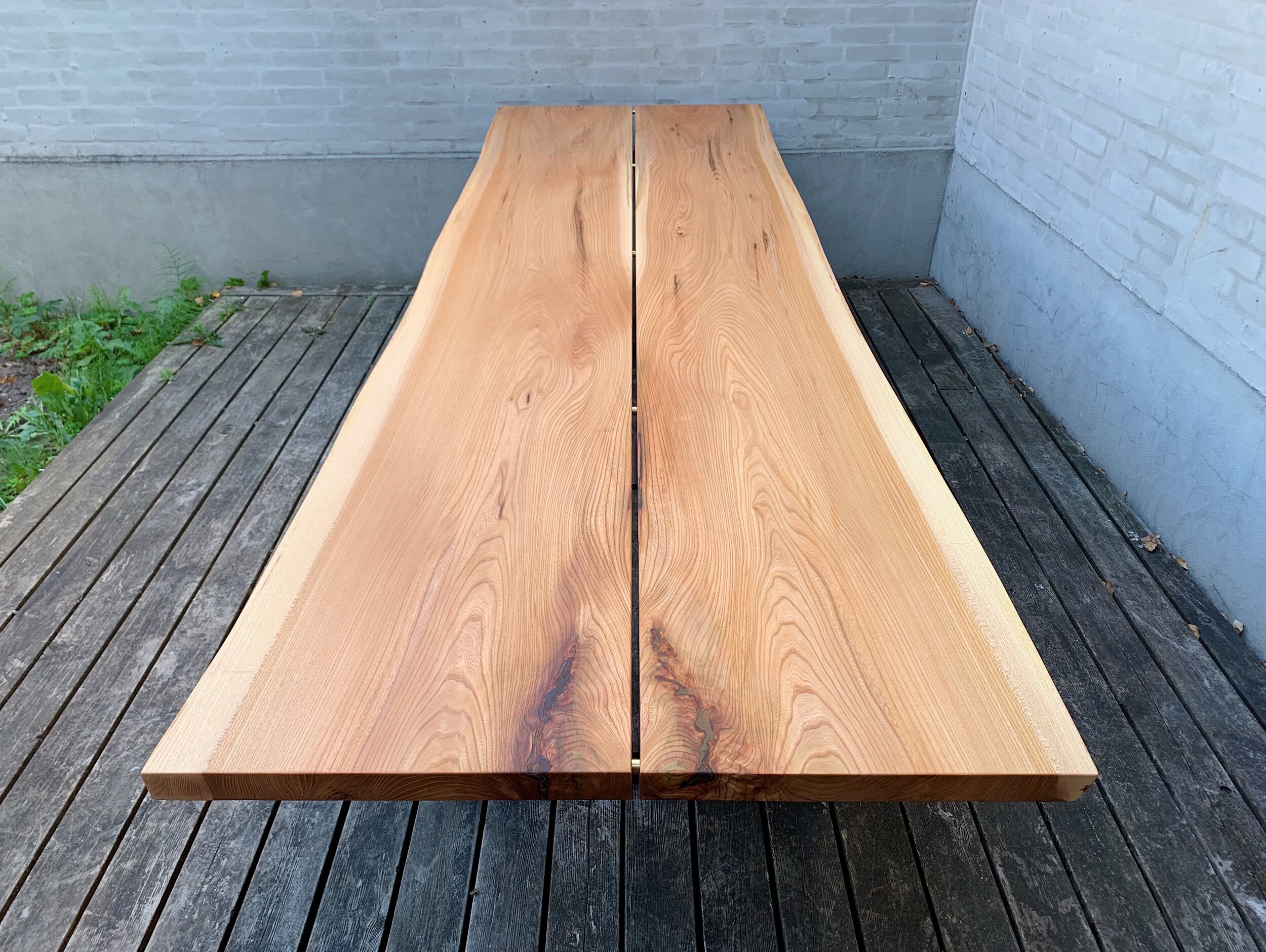  40mm dansk elm - klar-naturoliering. 