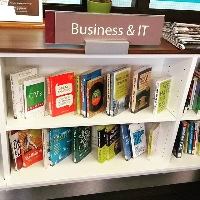 Part of the business hub in central library