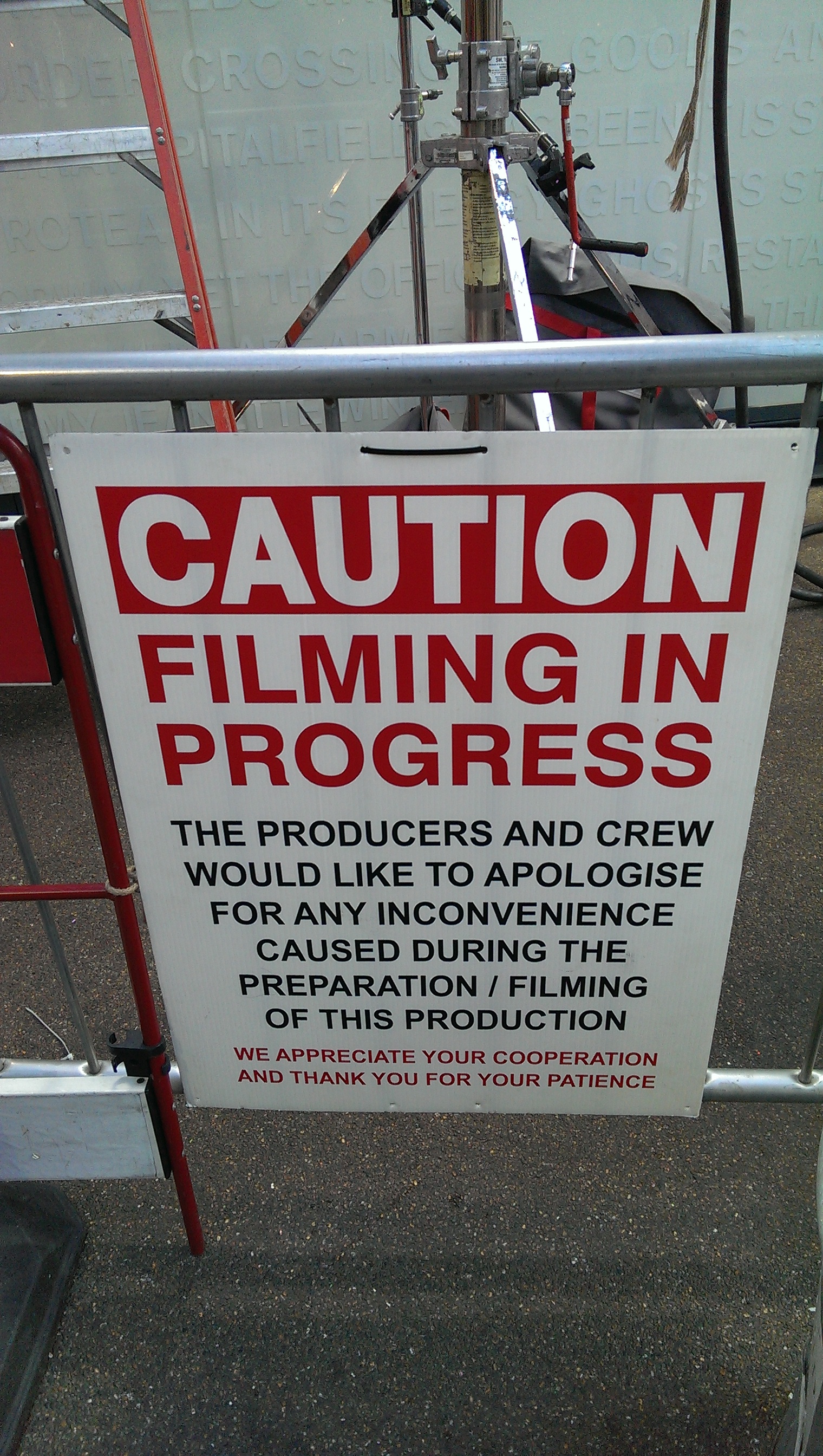 Filming in progress, by Terry Freedman