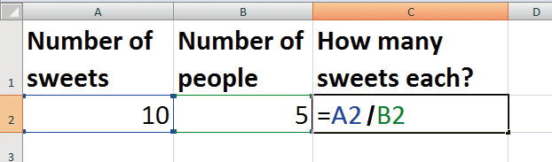 Introducing kids to programming via a spreadsheet sweet shop