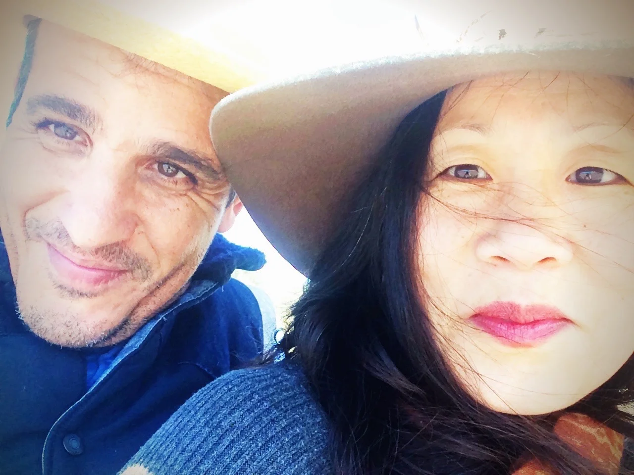 The author, Abdelali Dahrouch, and his wife, Laura Kuo.