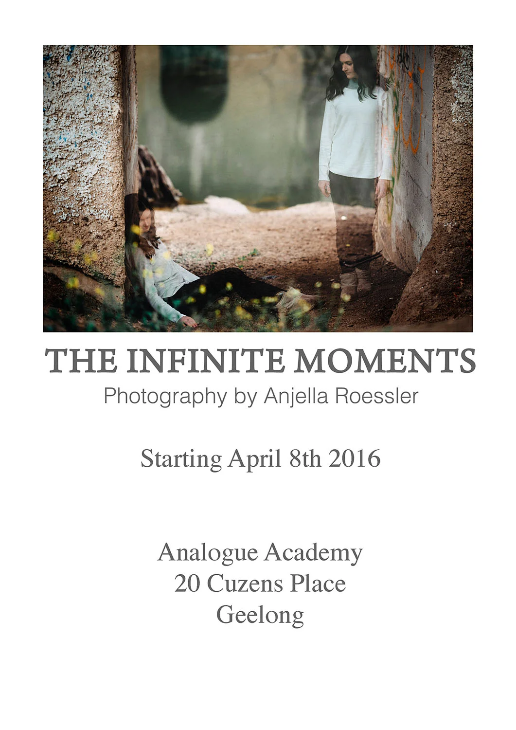 The Infinite Moments exhibition is on for a month at Analogue Academy, Geelong. Let me know what you think!