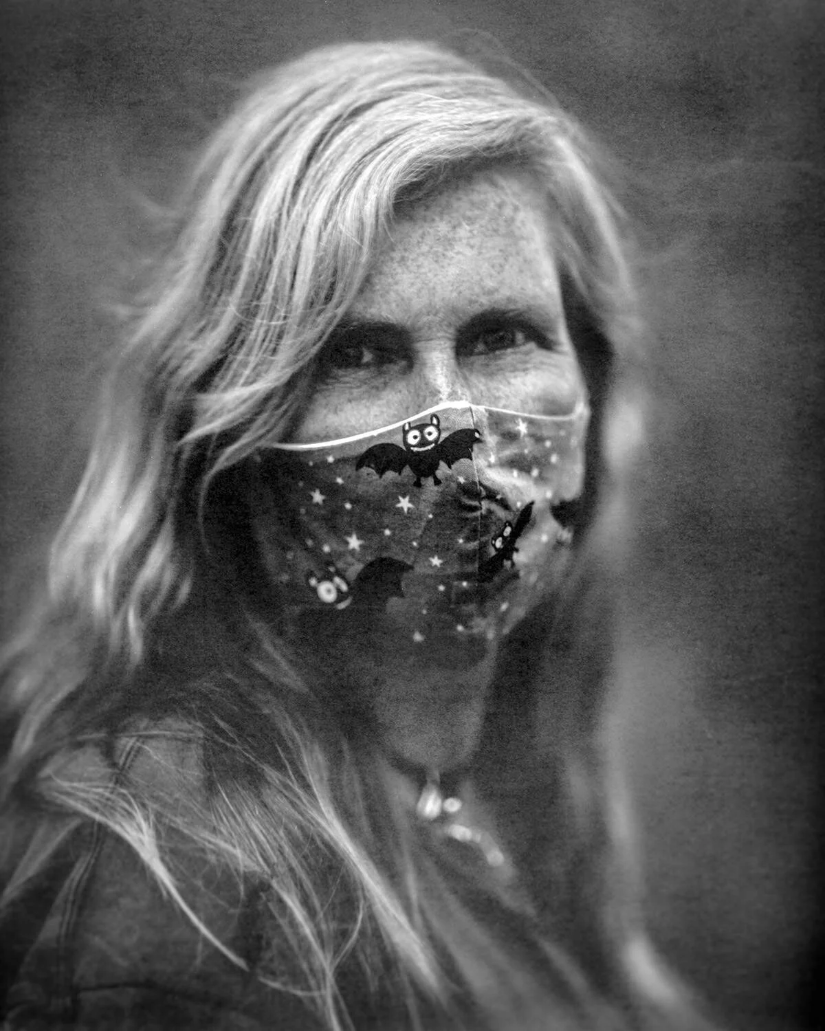 Jarrah,  from the series  Portraits of a Pandemic , 2021. 8x10 paper negative.