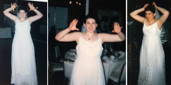 Me doing the Chicken Dance at my Pennsylvania wedding on September 14, 1996.