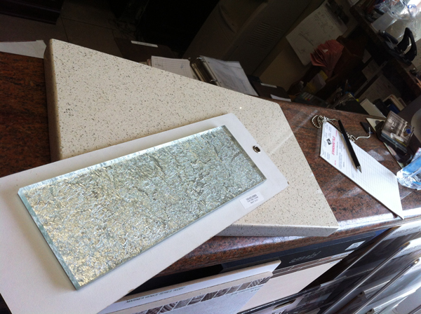 Picking out tile on Saturday, August 23.