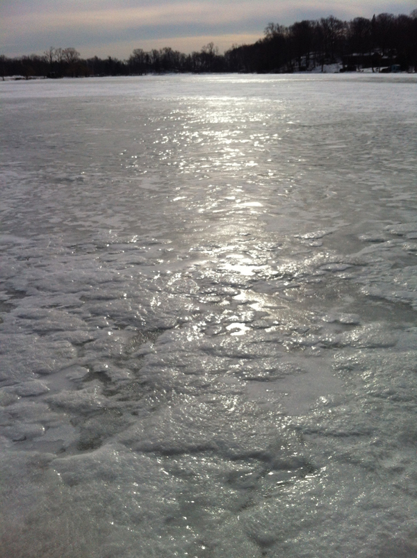 The frozen lake on February 1.
