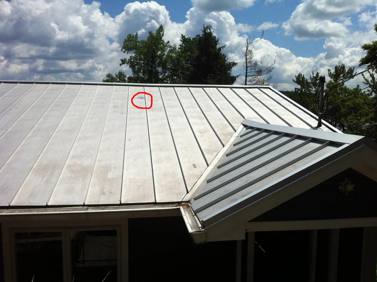 The original hole is so well-patched, the fix is difficult to see.