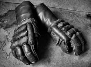 Old boxing gloves to fight against Open Source GIS elitism. 