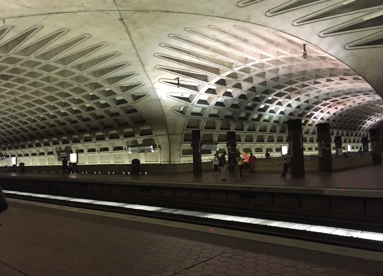 The Metro transfer station under the Archives. 
