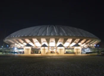 A spaceship has landed in Champaign? No, it is the State Farm Center, formerly known as Assembly Hall, home of the IHSA State Finals from 1963-1995.