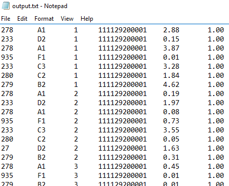 Output Text File