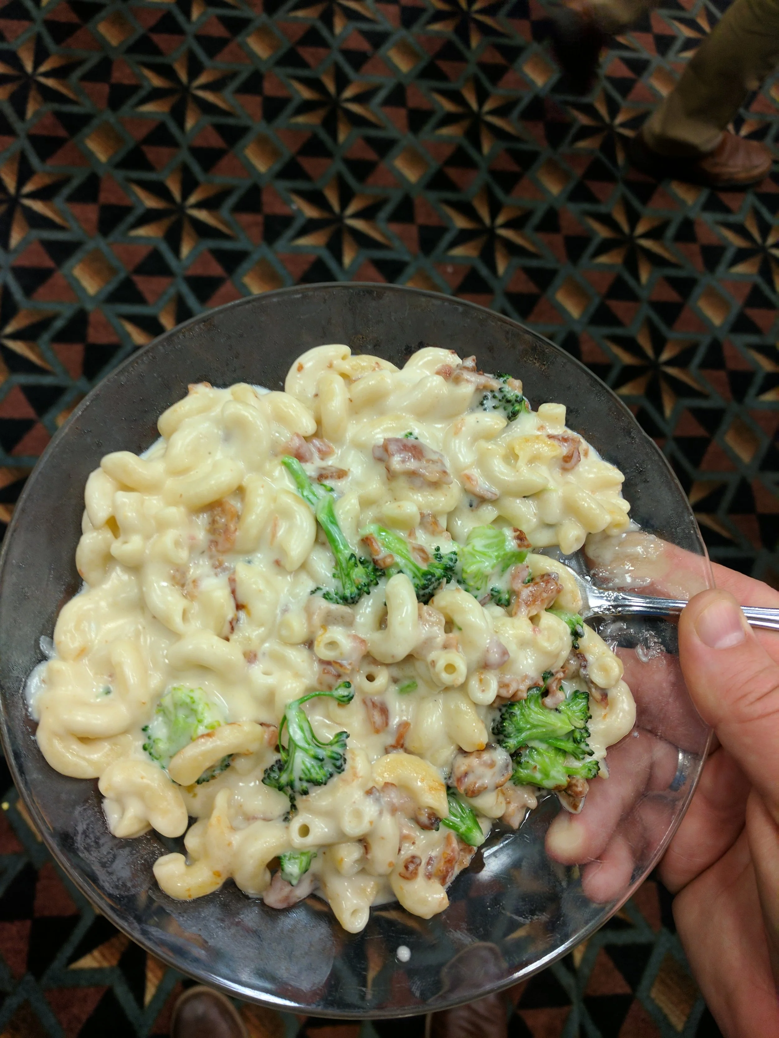 As always the food was terrific! Here is an example from the amazing mac and cheese bar where you could choose between chicken, bacon, broccoli, green onions, tomatoes, gouda and cheddar cheese sauce! It was definitely worth the wait!