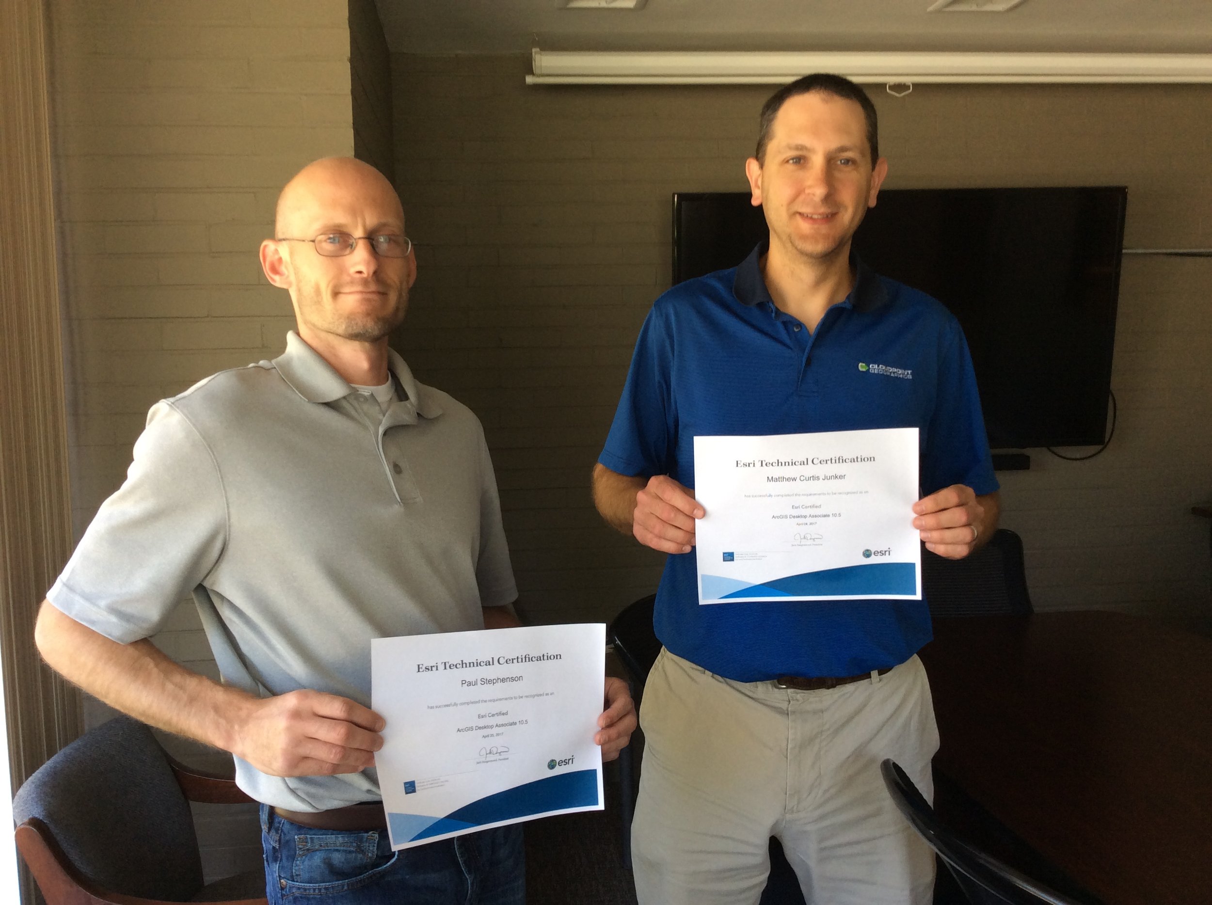 Stephenson Junker Receive Desktop Gis Associate Awards Cloudpoint Geospatial Stephenson Junker Receive Desktop Gis Associate Awards Cloudpoint Geospatial