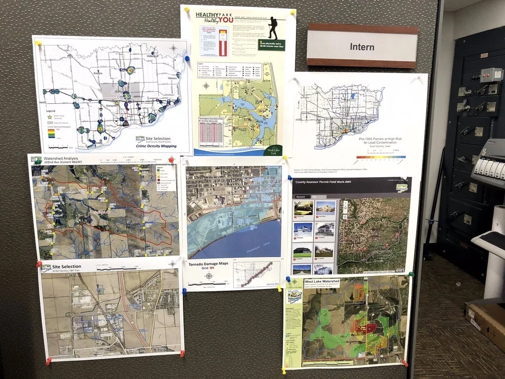 Here you can see some of the maps that Ray and Sunny have compiled for Scott County.