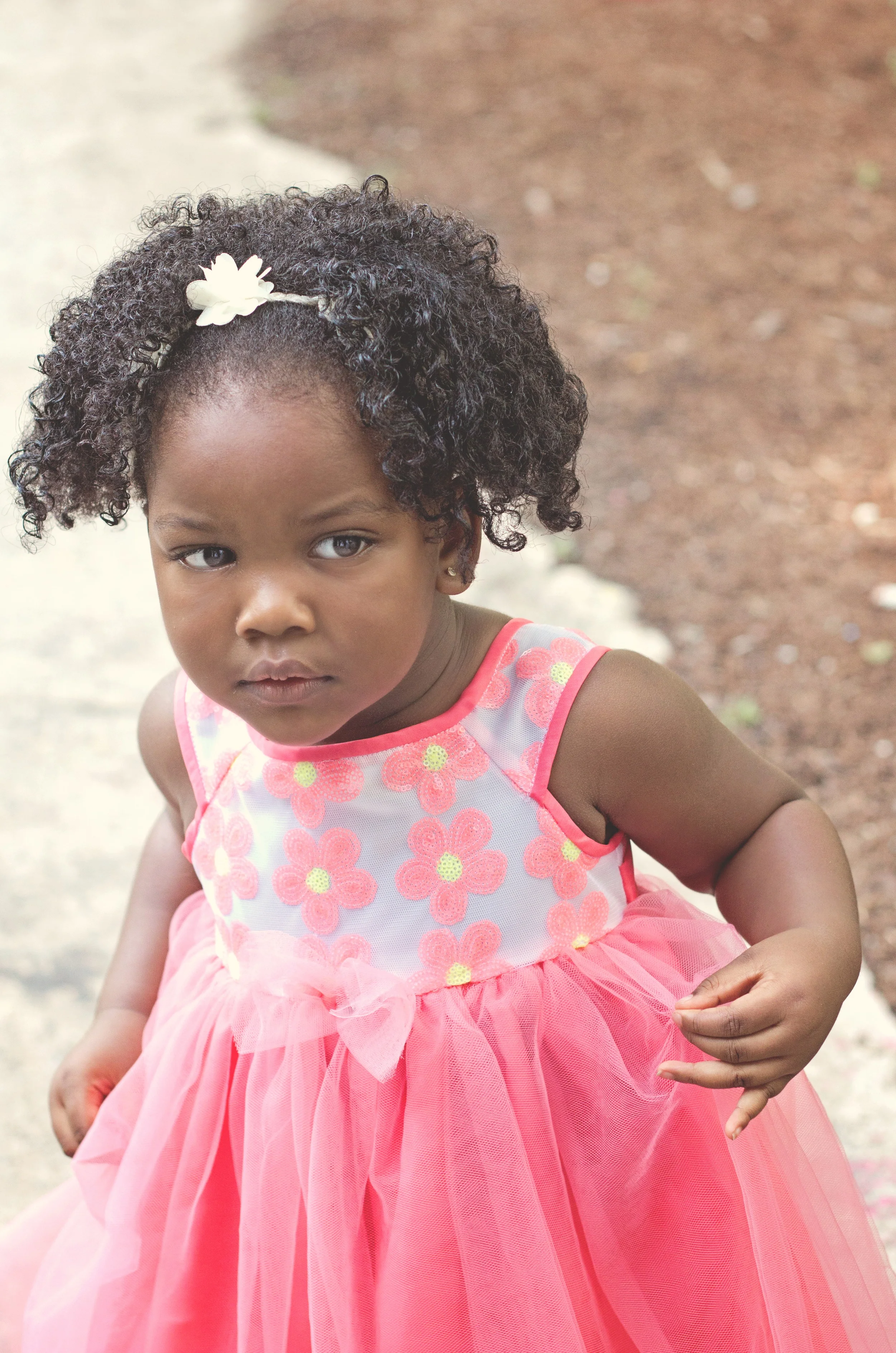 This is Reagan's ADORABLE "proceed with caution" pose.