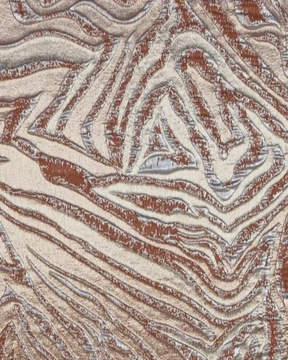 Zebra Glam Orange Sorbet 132"R, King Drape $69
