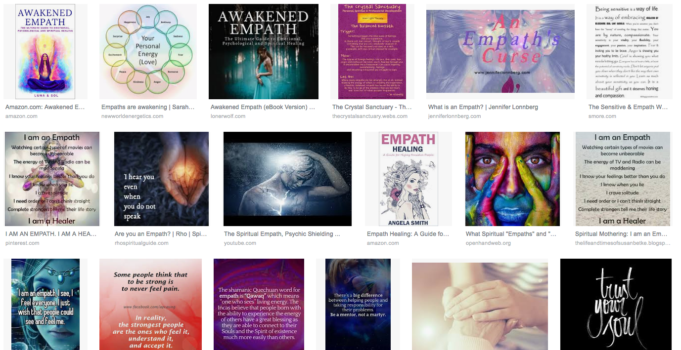 An image search for “empath” says it all.