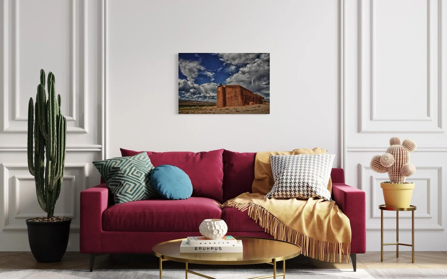 Step into the vibrant beauty of Abiquiu with this stunning print of the iconic Morada. Each color tells a story, capturing the soul of New Mexico's rich heritage. Bring a piece of this enchanting landscape into your space and let its warmth inspire y