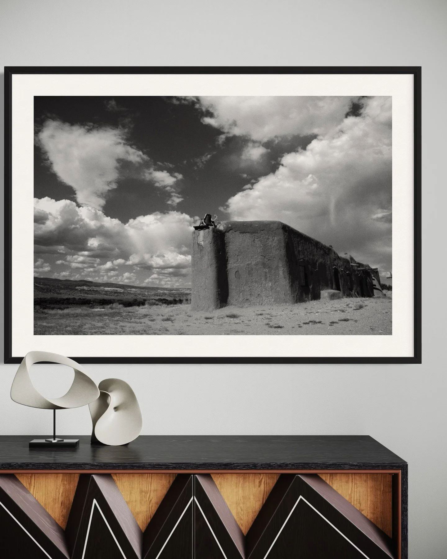 Step into serenity with this stunning black and white print of Morada de Abiqui&uacute;, a sacred place where nature and spirit intertwine. Bring home a piece of tranquility and let its timeless beauty inspire your space. Check it out on my website&m