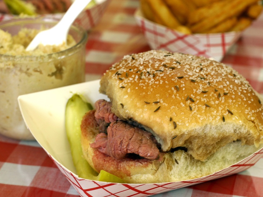 Classic Beef on Weck sandwich, Buffalo, New York