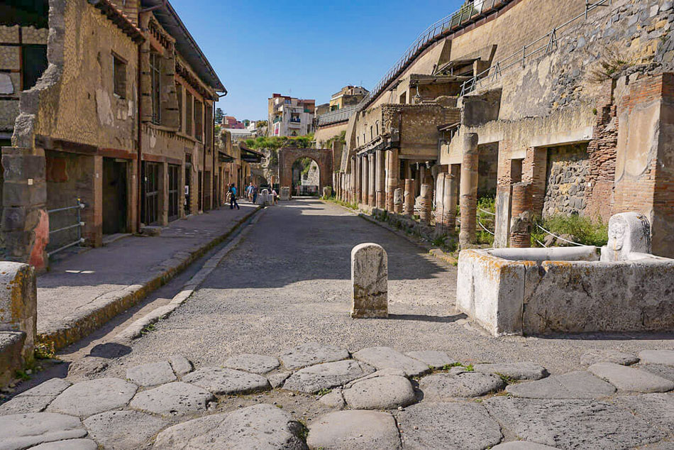 Two story buildings still intact at Herculaneum, Photo: Helen on Her Holidays