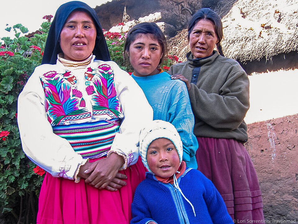 Host family on our Amantani homestay, Lake Titicaca, Peru