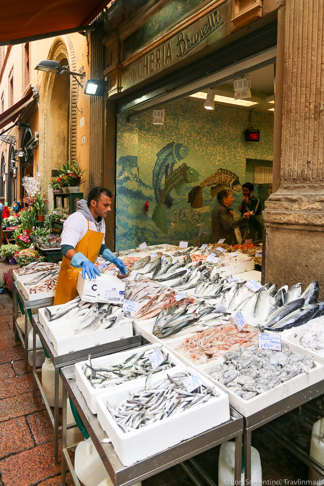 Medieval Quadrilatero Bologna market, Bologna, Italy