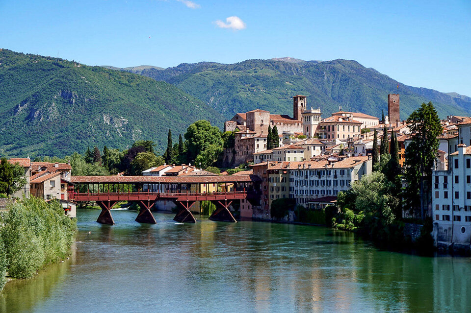 Ponte Vecchio bridge in Bassano del Grappa