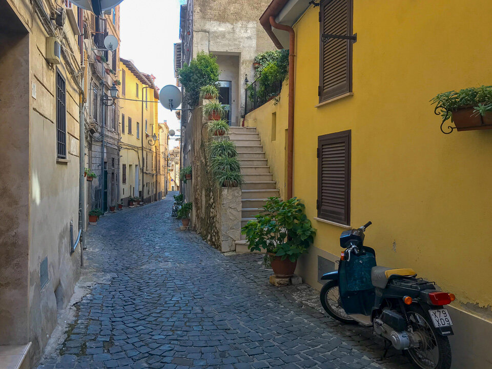 The narrow streets of Norma hide from the breathtaking scenery that surrounds this beautiful small Italian town