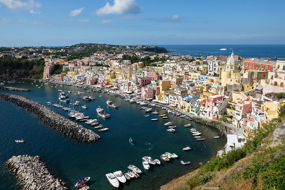 Like a bowl of sherbet-colored candies, Procida is one of the most colorful small towns in Italy.