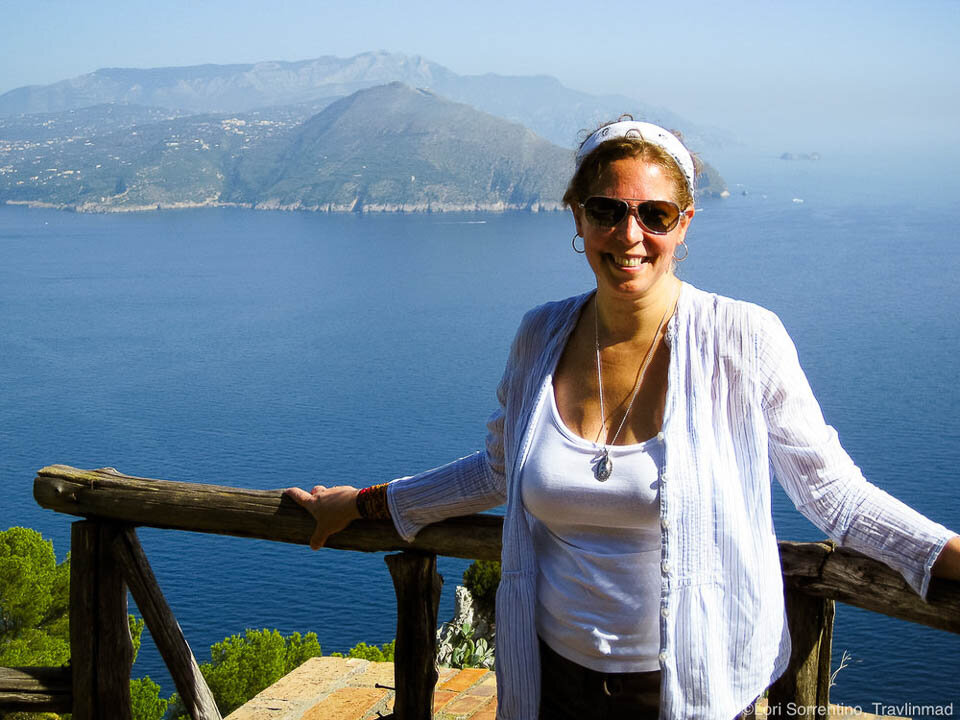 View from Capri to Positano