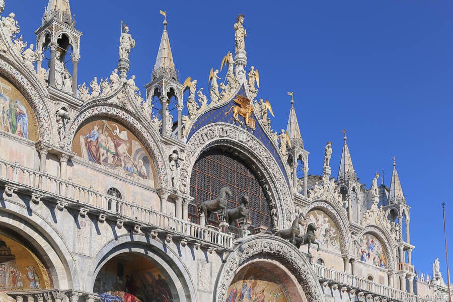 Architectural detail along Piazza San Marco Venice