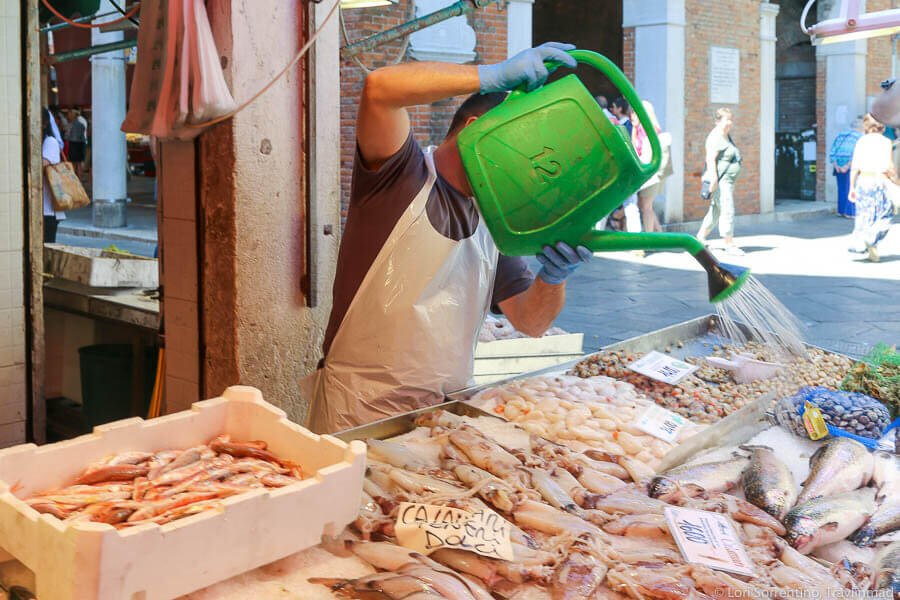 Rialto seafood market, Venice