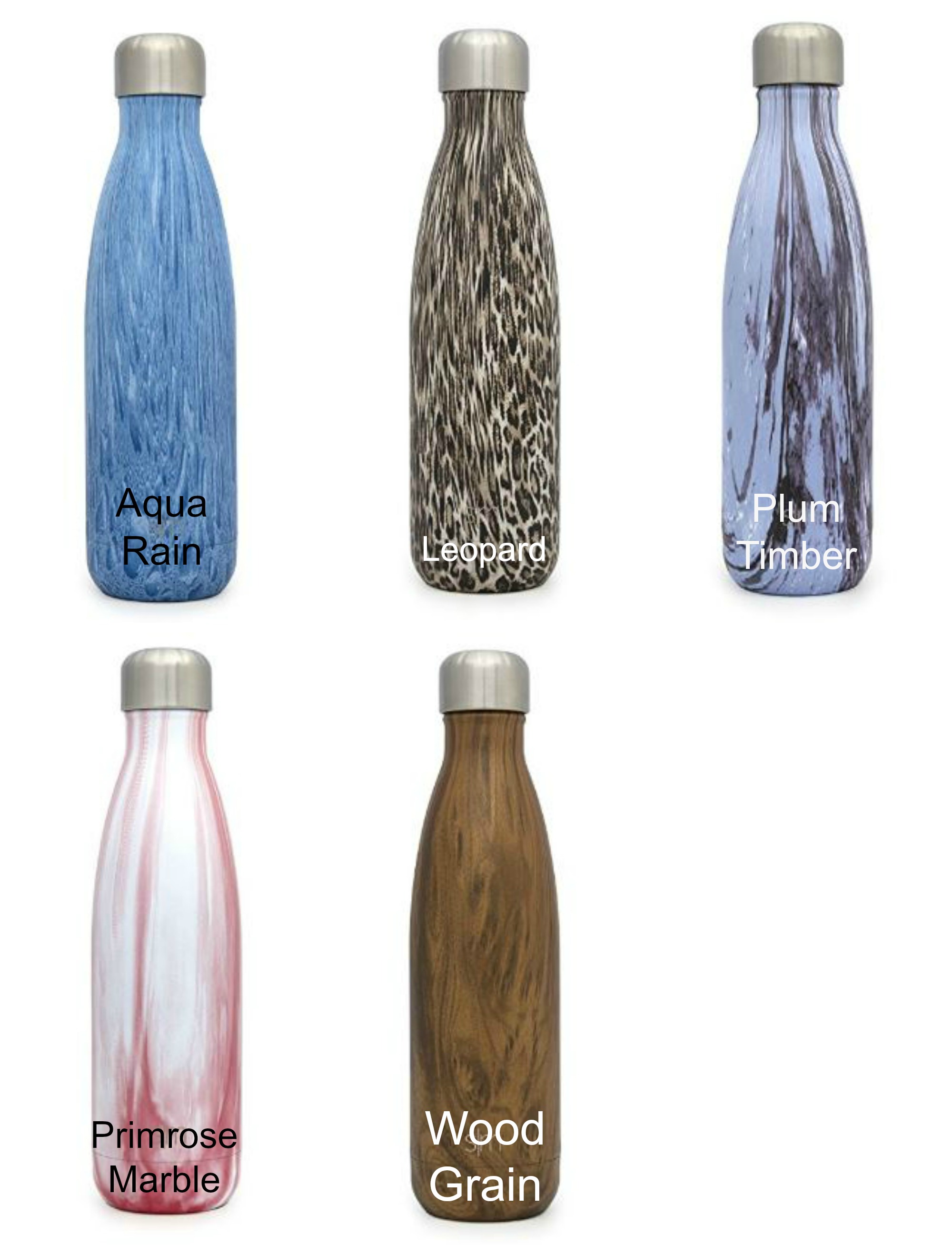 Simple Modern Stainless Steel Vacuum Insulated Double-Walled Wave Bottle Rainforest Green Shimmering Collection 17oz