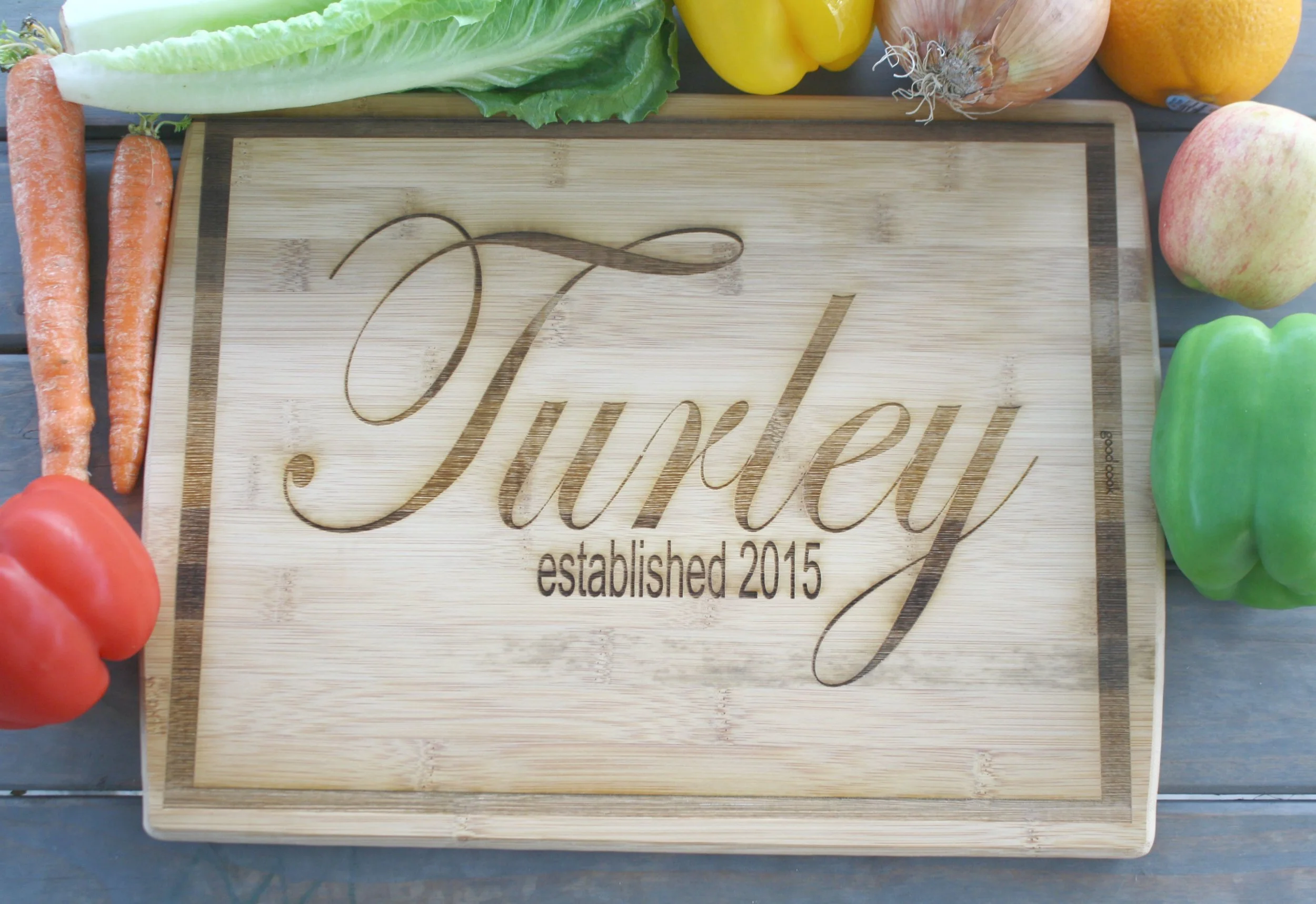 Turley Personalized Bamboo Cutting Board