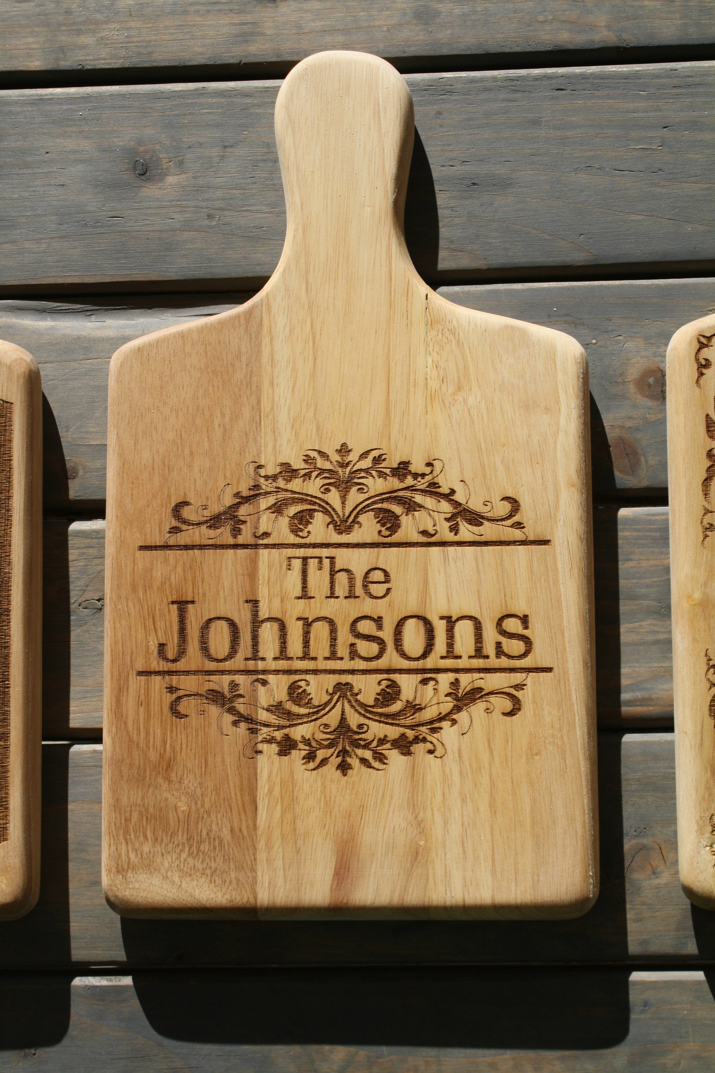 Johnson Personalized Paddle Charcuterie Board