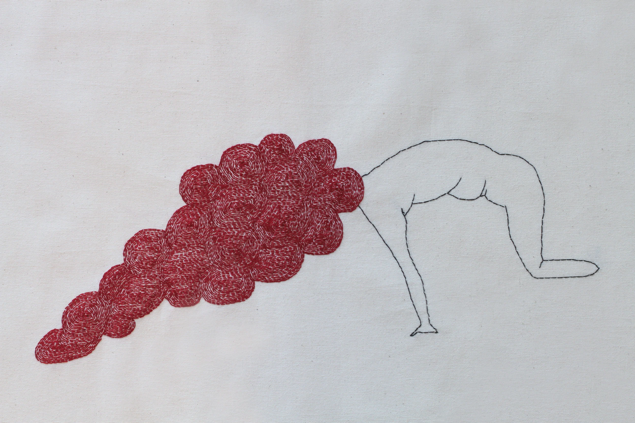  &nbsp;Stamp of Memories | Hand sewn on Fabric | 20x24" 