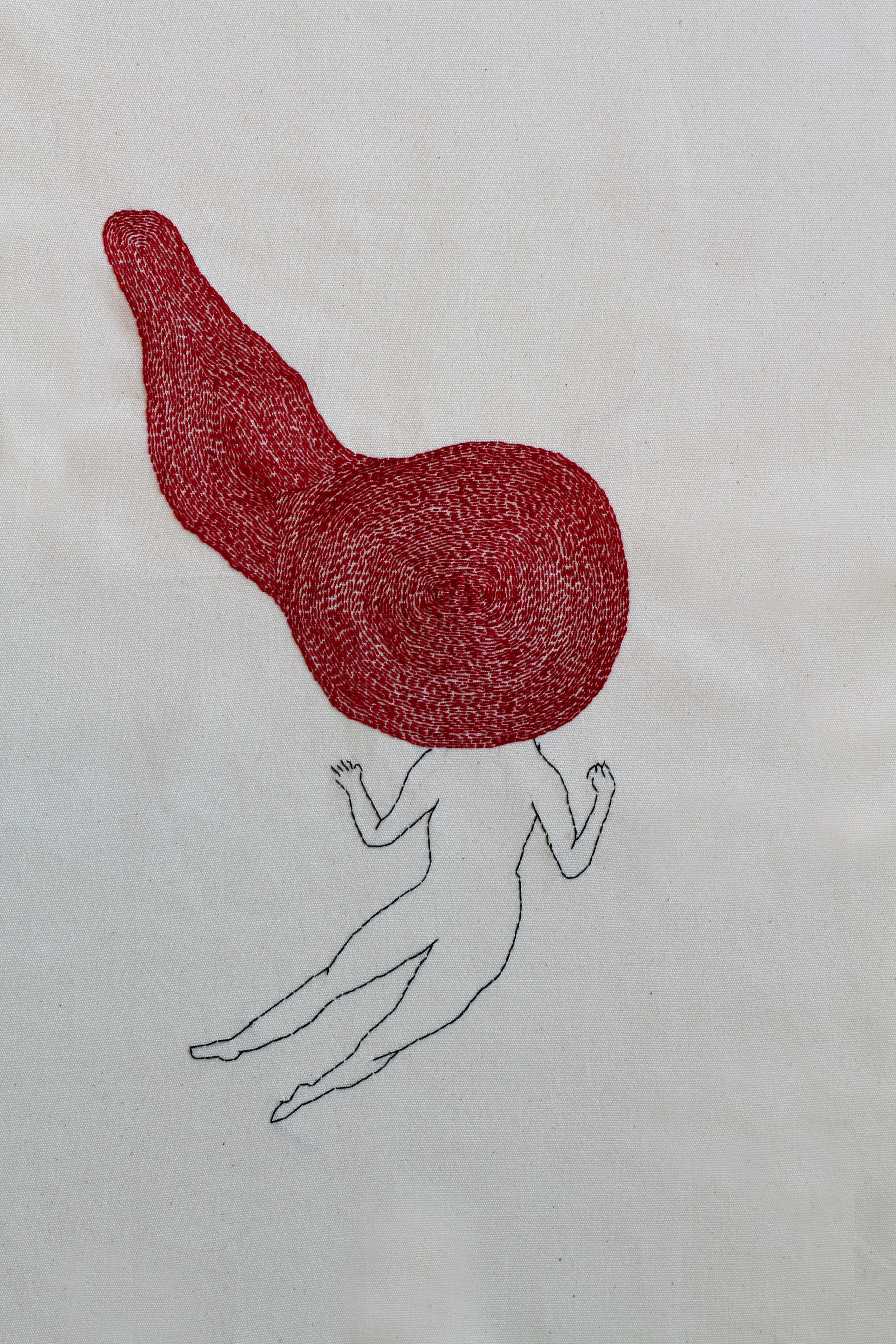  Conviction | Hand sewn on Fabric | 26 x 22" 