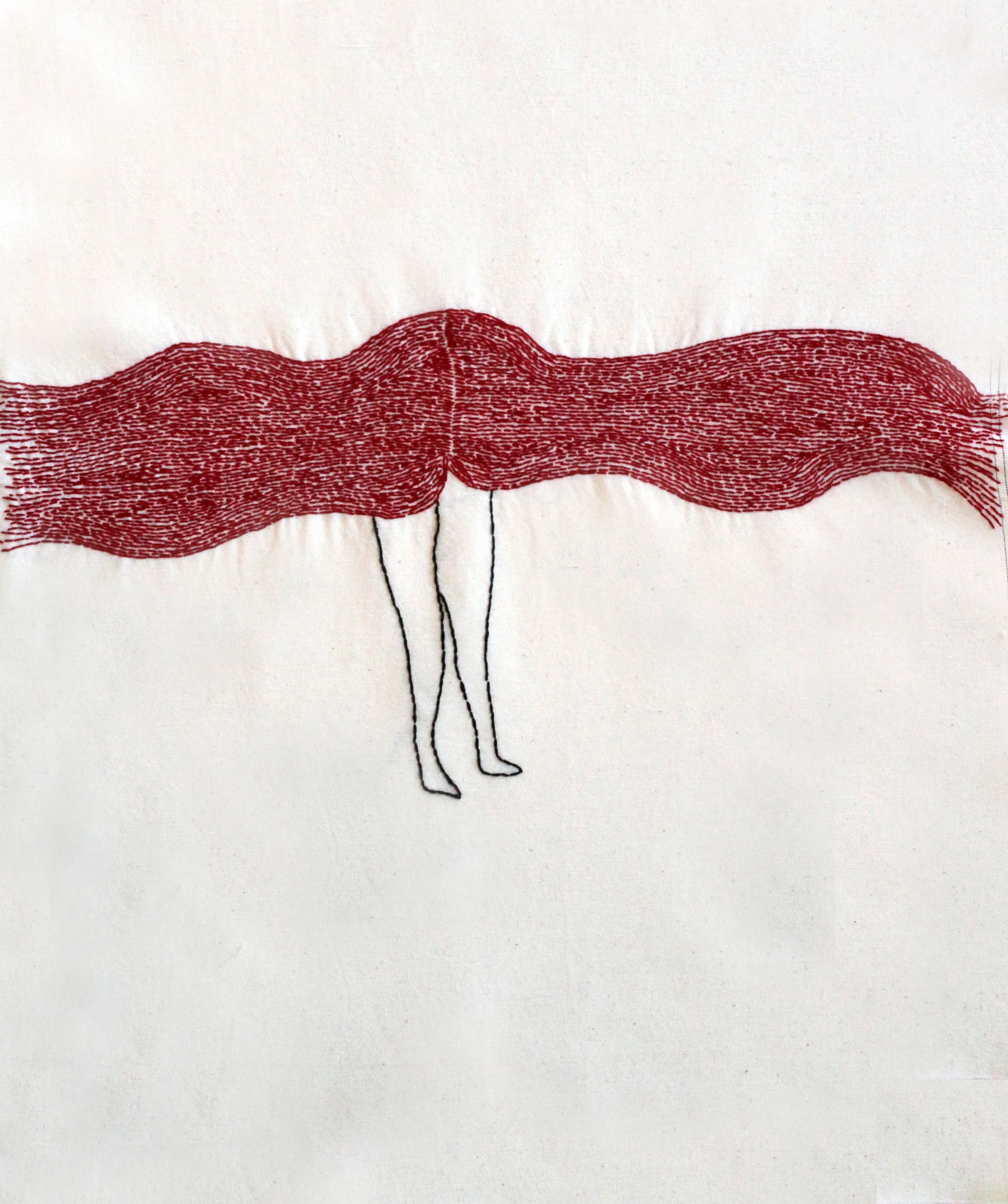  Prevalent |Hand sewn on Fabric | 17x20" 