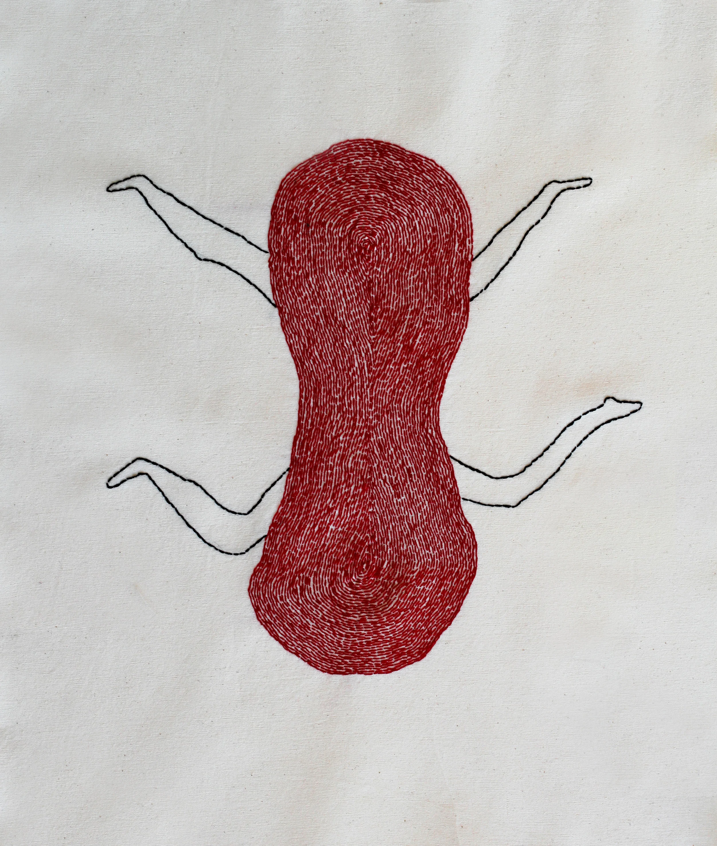  Birth |&nbsp;Hand sewn on Fabric | 18x20" 