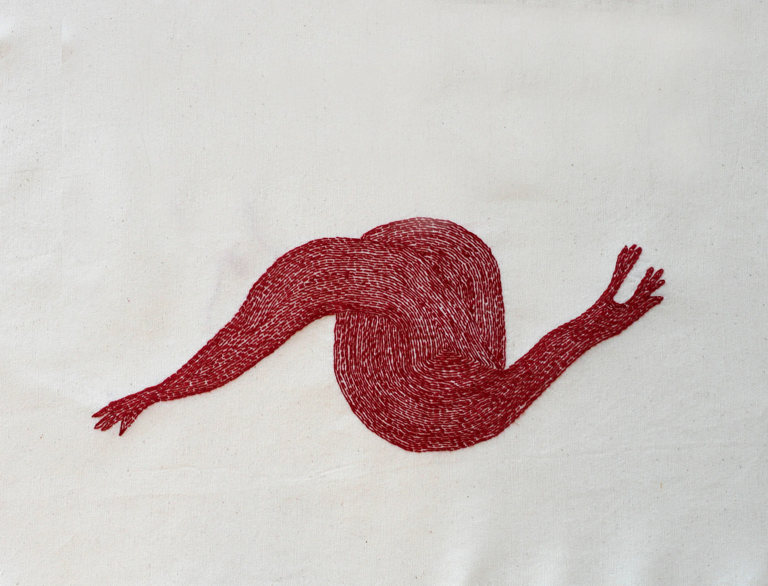  Love | Hand sewn on Fabric | 17x19" 