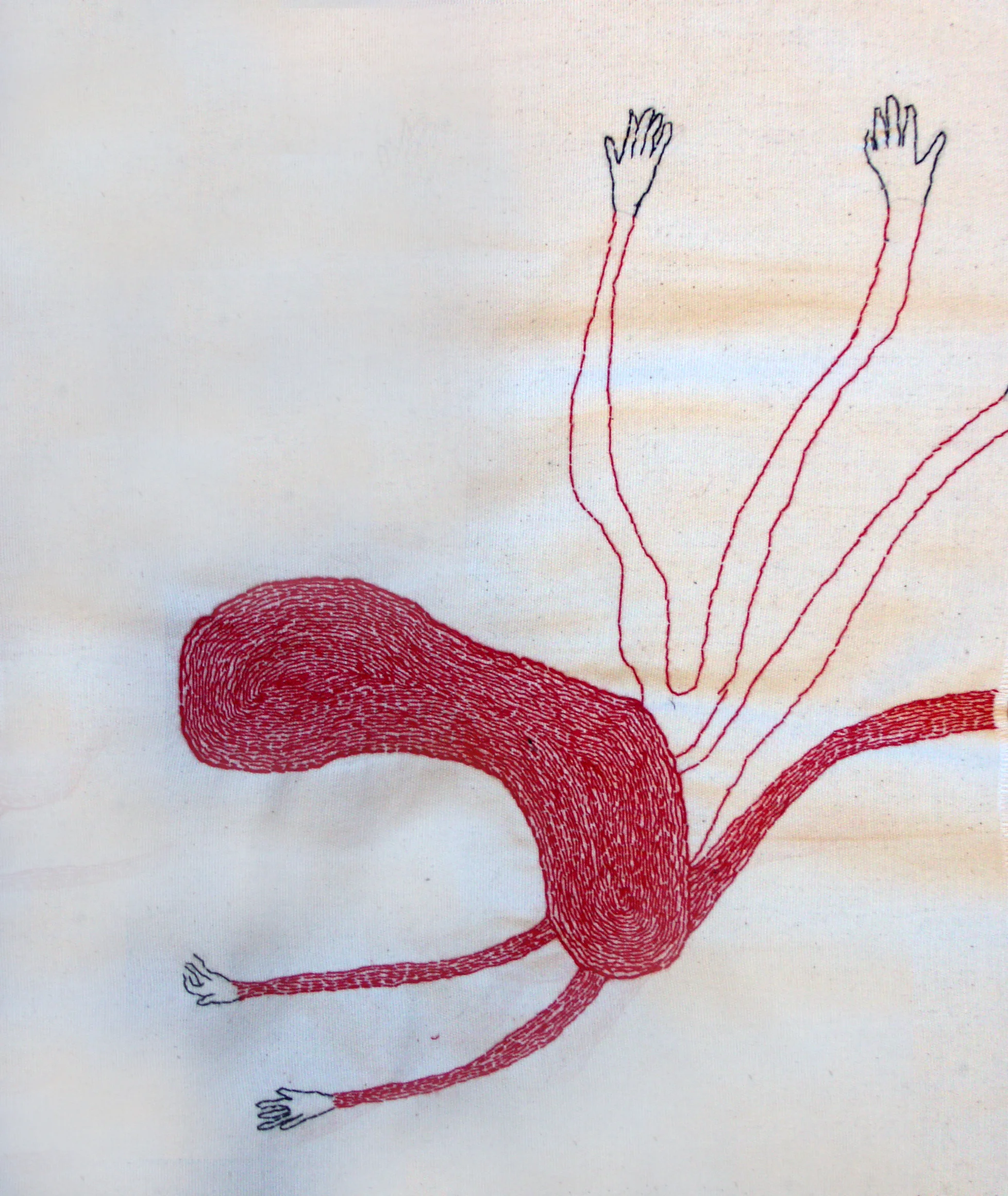  Don't pick on me | Hand sewn on Fabric |&nbsp;16x16" 