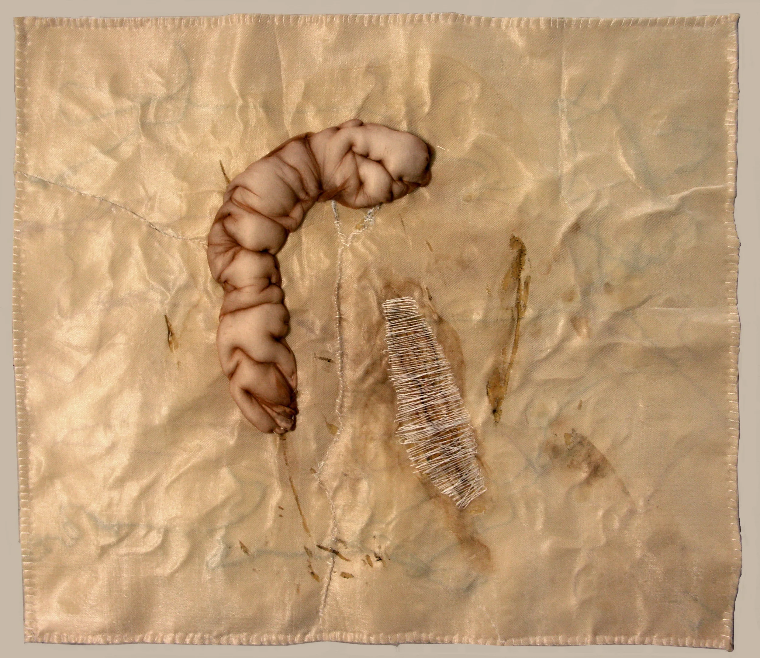 Fate II | Sewing & Mixed media on Fabric | 68 x 64 cm 